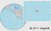Gray Location Map of the area around 33° 4' 42" N, 134° 13' 29" W