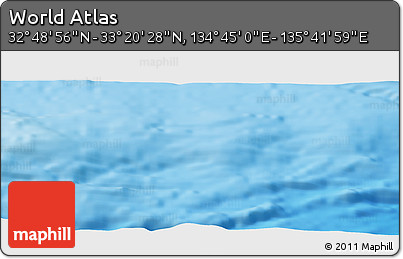 Physical Panoramic Map of the Area around 33° 4' 42" N, 135° 13' 29" E