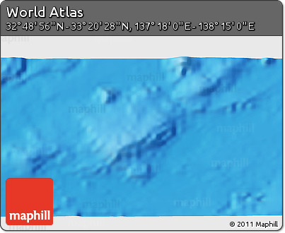 Physical 3D Map of the Area around 33° 4' 42" N, 137° 46' 30" E