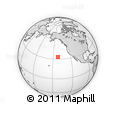 Outline Map of the Area around 33° 4' 42" N, 141° 52' 30" W, rectangular outline