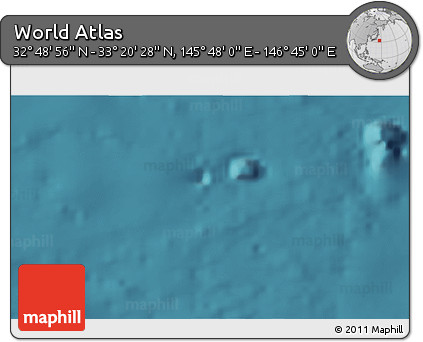 Satellite 3D Map of the Area around 33° 4' 42" N, 146° 16' 30" E