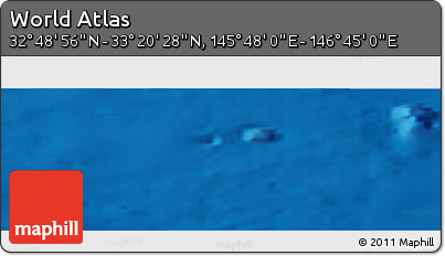 Physical Panoramic Map of the Area around 33° 4' 42" N, 146° 16' 30" E