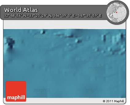 Satellite 3D Map of the Area around 33° 4' 42" N, 147° 7' 30" E