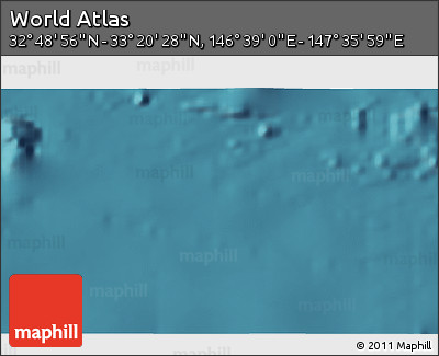 Satellite 3D Map of the Area around 33° 4' 42" N, 147° 7' 30" E