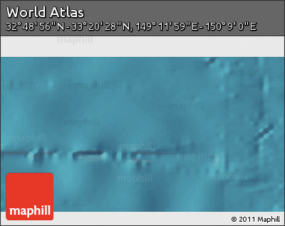 Satellite 3D Map of the Area around 33° 4' 42" N, 149° 40' 30" E
