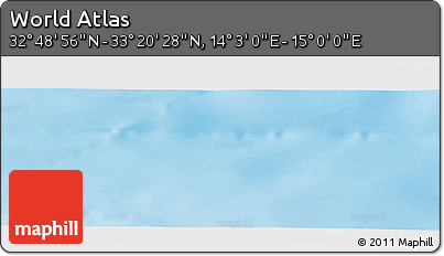 Physical Panoramic Map of the Area around 33° 4' 42" N, 14° 31' 30" E