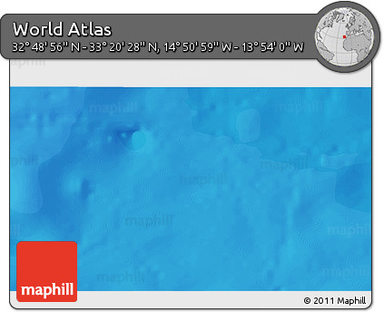 Political 3D Map of the Area around 33° 4' 42" N, 14° 22' 30" W