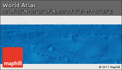 Physical Panoramic Map of the Area around 33° 4' 42" N, 151° 22' 30" E