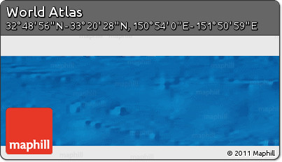 Physical Panoramic Map of the Area around 33° 4' 42" N, 151° 22' 30" E