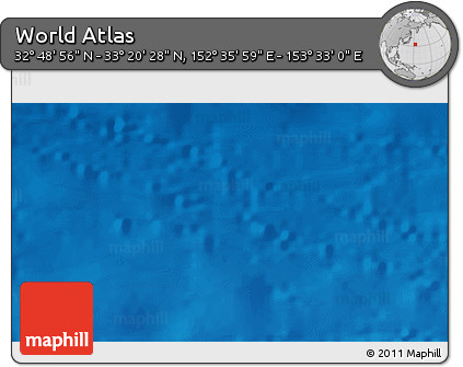 Physical 3D Map of the Area around 33° 4' 42" N, 153° 4' 29" E