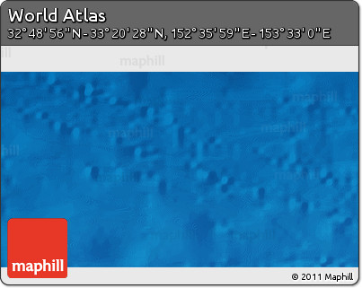 Physical 3D Map of the Area around 33° 4' 42" N, 153° 4' 29" E
