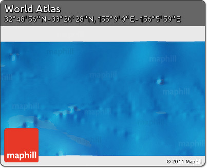 Physical 3D Map of the Area around 33° 4' 42" N, 155° 37' 30" E