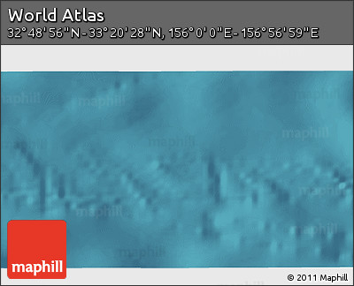 Satellite 3D Map of the Area around 33° 4' 42" N, 156° 28' 29" E