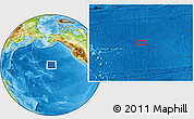 Physical Location Map of the area around 33° 4' 42" N, 157° 10' 30" W