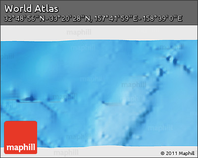 Physical 3D Map of the Area around 33° 4' 42" N, 158° 10' 30" E