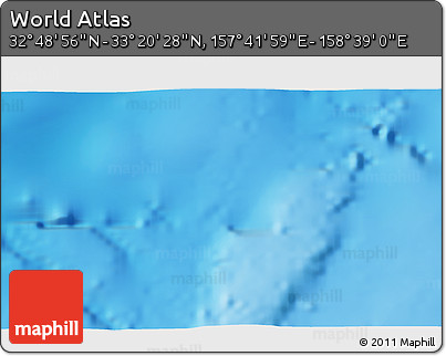 Physical 3D Map of the Area around 33° 4' 42" N, 158° 10' 30" E