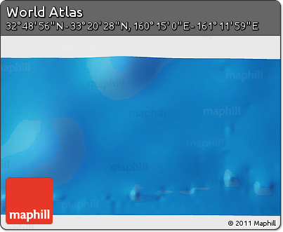 Physical 3D Map of the Area around 33° 4' 42" N, 160° 43' 29" E