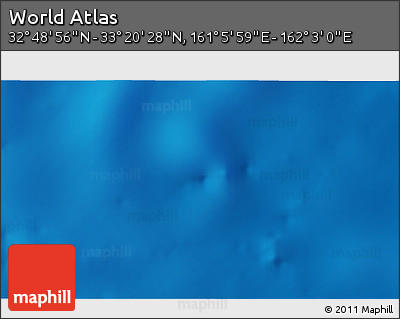 Physical 3D Map of the Area around 33° 4' 42" N, 161° 34' 29" E