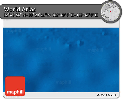 Physical 3D Map of the Area around 33° 4' 42" N, 163° 16' 30" E