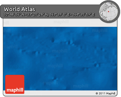 Physical 3D Map of the Area around 33° 4' 42" N, 164° 7' 30" E