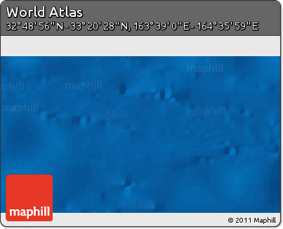 Physical 3D Map of the Area around 33° 4' 42" N, 164° 7' 30" E