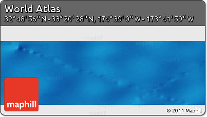 Physical Panoramic Map of the Area around 33° 4' 42" N, 174° 10' 30" W