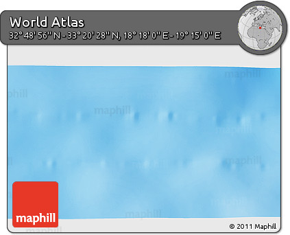 Physical 3D Map of the Area around 33° 4' 42" N, 18° 46' 29" E