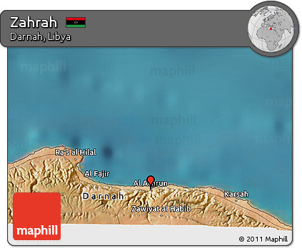 Satellite 3D Map of Zahrah