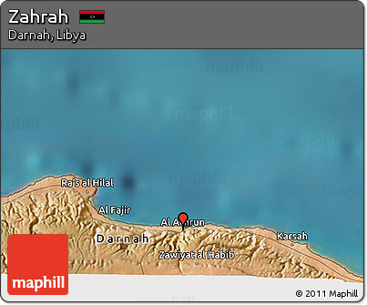 Satellite 3D Map of Zahrah