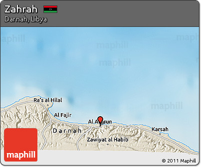 Shaded Relief 3D Map of Zahrah