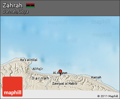 Shaded Relief 3D Map of Zahrah