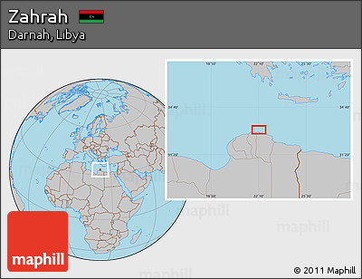 Gray Location Map of Zahrah