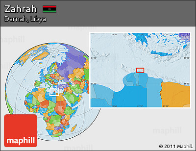 Political Location Map of Zahrah