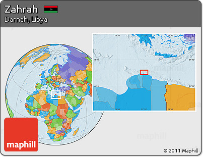 Political Location Map of Zahrah