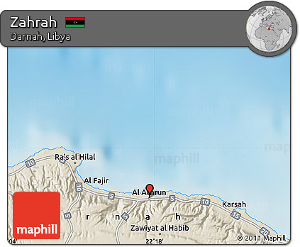 Shaded Relief Map of Zahrah