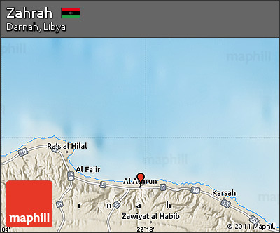 Shaded Relief Map of Zahrah