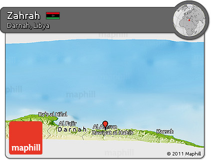 Physical Panoramic Map of Zahrah
