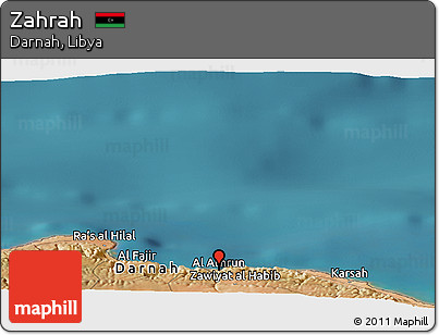 Satellite Panoramic Map of Zahrah