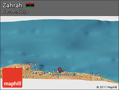 Satellite Panoramic Map of Zahrah
