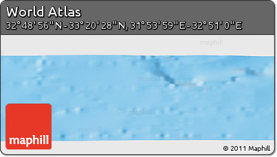 Shaded Relief Panoramic Map of the Area around 33° 4' 42" N, 32° 22' 30" E