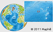 Physical Location Map of the area around 33° 4' 42" N, 32° 13' 30" W