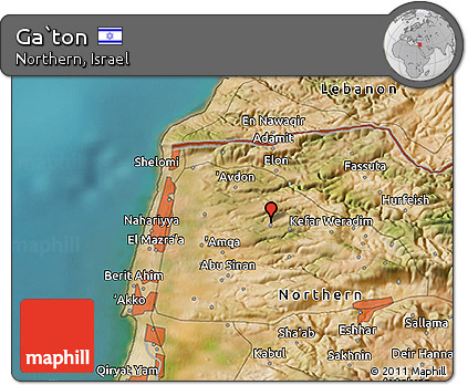 Satellite 3D Map of Ga`ton