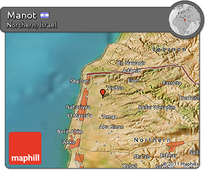 Satellite 3D Map of Manot