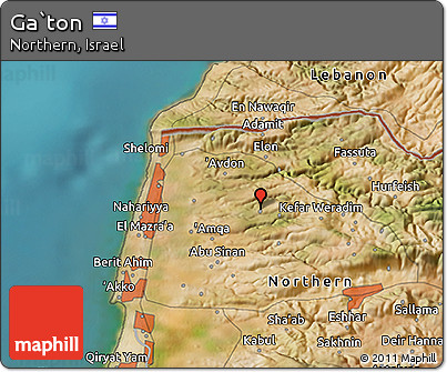 Satellite 3D Map of Ga`ton