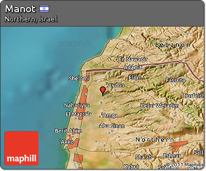 Satellite 3D Map of Manot
