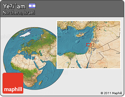 Satellite Location Map of Yeẖi`am