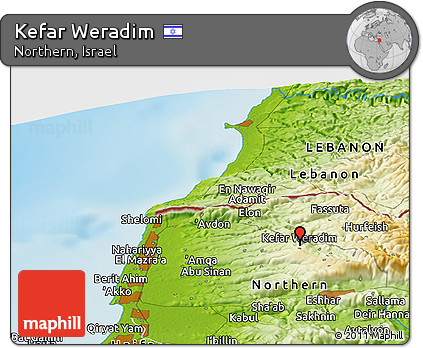 Physical Panoramic Map of Kefar Weradim