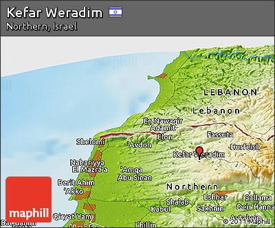 Physical Panoramic Map of Kefar Weradim