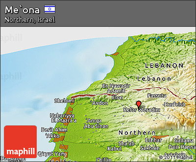 Physical Panoramic Map of Me`ona
