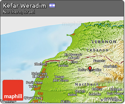 Physical Panoramic Map of Kefar Weradim